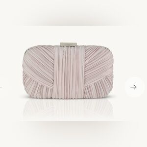 Badgley Mischka Pleated Clutch in Light Pink